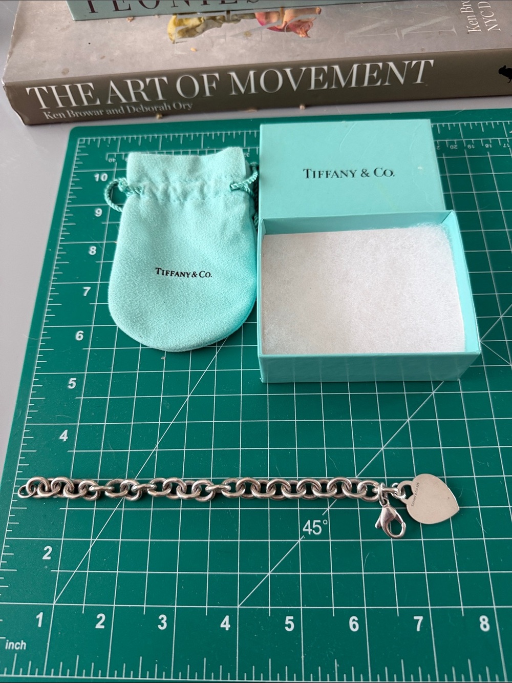 Tiffany & Co. Sterling Silver Heart Tag Charm Bracelet 7.5” - Picture 2 of 5